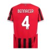 Camisola + Calções AC Milan Bennacer 4 Criança Equipamento 1ª 24/25